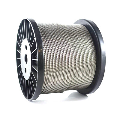 Un buen precio. Cuerdas de alambre de acero inoxidable electro galvanizadas con 6x7 6x19 6x15 7FC Construcción para aplicaciones de acero de encabezado en frío en línea