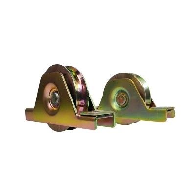 Un buen precio. Ruedas de puerta corredera de acero Roller de puerta de acero de trabajo pesado con resorte en línea