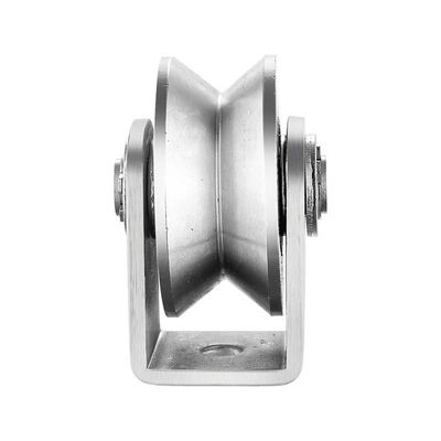Un buen precio. Rueda con ranuras en forma de V Rueda con ranuras de acero inoxidable Carril pesado Rueda de puerta corredera en línea