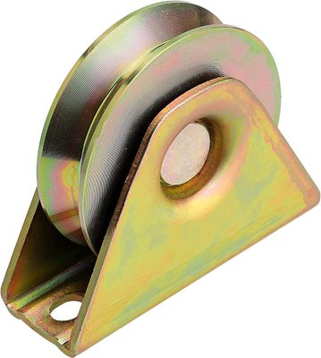 Un buen precio. Rueda de puerta con ranura en forma de V Color de acero revestido con zinc Pulea corredera de puerta Rueda de puerta de rodillo accesorios en línea