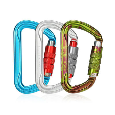 Un buen precio. Accesorio de escalada profesional con gancho de carabinero de tornillo de aluminio de 30KN en línea