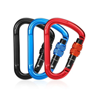 Un buen precio. Logotipo y color personalizados Carabiner de aluminio 25KN para actividades al aire libre en diversas actividades en línea