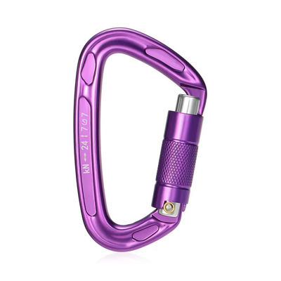Un buen precio. 24KN Auto bloqueo de trabajo pesado de escalada de carabiner clip Twist Lock para deportes de aventura en línea