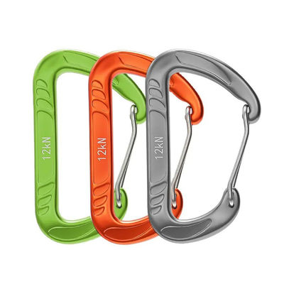 Un buen precio. Logotipo personalizado 12KN Clips de carabinero de aluminio para aplicaciones de industria pesada en línea