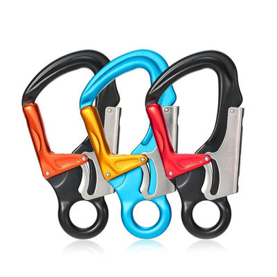 Un buen precio. Aluminio 35KN Auto Escalada de montaña Clip giratorio Snap gancho de seguridad Clip gancho en línea