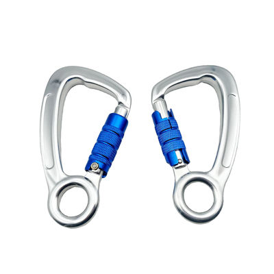 Un buen precio. Industria pesada Carabiner de aluminio 30KN Auto Escalada de montaña Clip giratorio Snap Hook en línea