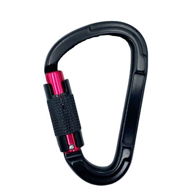Un buen precio. Carabiner de tornillo de aluminio en forma de D para escalada de alta resistencia 25kn en línea
