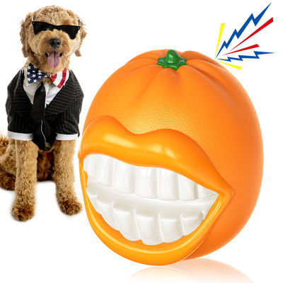 Un buen precio. Apariencia naranja realista con diseño de rostro humorístico y dispositivo de sonido incorporado, juguete flotante de perro naranja chillón divertido en línea
