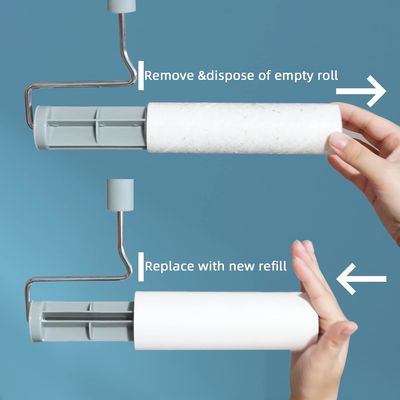 Un buen precio. Suplementos para mascotas de alta pegajosa Largo mango Roller de lino de superficie grande para eliminar el pelo de perro y gato de mascotas en línea