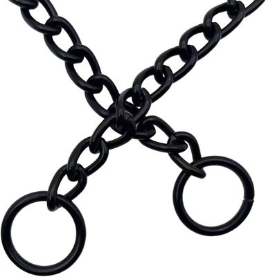 Un buen precio. Collar para perros negros, no resbaladizo, cadena P, cadena pesada, collar de entrenamiento para perros, ajustable, resistente a la intemperie, collar de acero de aleación en línea