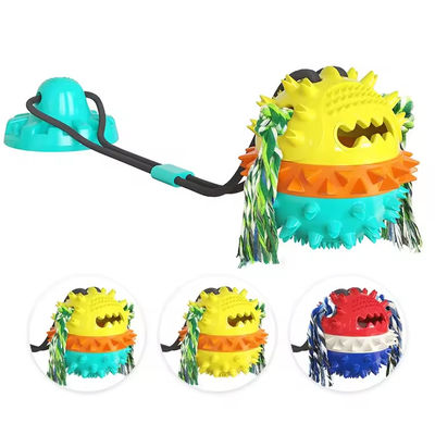 Un buen precio. Nueva actualización Perro masticar juego juguete mordedura molar juguetes mascotas interactivo cuerda de succión copa de pelota juguete para perros en línea