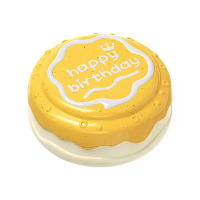 Un buen precio. Feliz Cumpleaños Regalo Interactivo Masticar juguetes chillones Perro forma de pastel Masticar juguete en línea