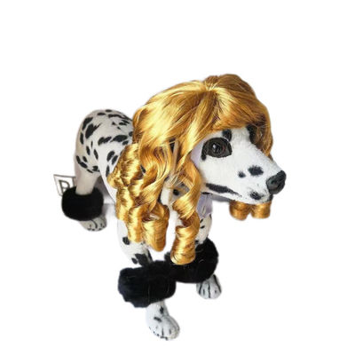 Un buen precio. Peruca de mascotas de pelo largo de lujo para gatos y perros Pelusa sintética realista cómoda fácil de limpiar en línea