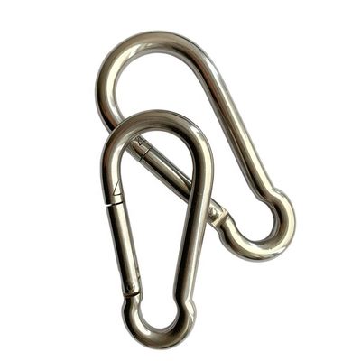 Un buen precio. Finished pulido de acero inoxidable 304 carabiner gancho de resorte para actividades al aire libre en línea