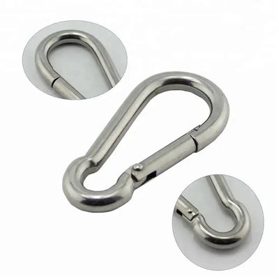 Un buen precio. Industria pesada 8 mm de acero inoxidable 304/316 de seguridad de la cadena de la primavera clip carabiner Snap Hook en línea