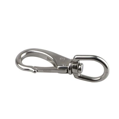 Un buen precio. Fin de acabado pulido de acero inoxidable para llaveros gancho de cadena de llaves para perros correa giratoria carabiner gancho rápido en línea