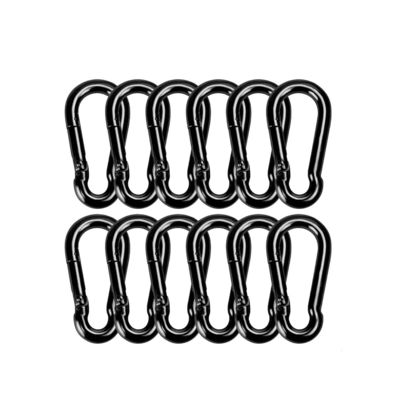 Un buen precio. OEM acabado de óxido negro de acero al carbono Snap Hook Carabiner personalizable para B2B en línea