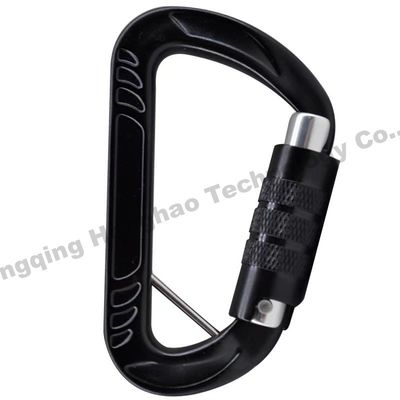 Un buen precio. Finalización galvanizada Carabiner de aleación de aluminio de forma D de 12KN para escalada al aire libre duradera en línea