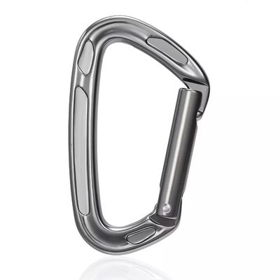 Un buen precio. OEM de trabajo pesado 23KN Snap Hook D forma 7075 clip de aluminio carabiner para la escalada en línea