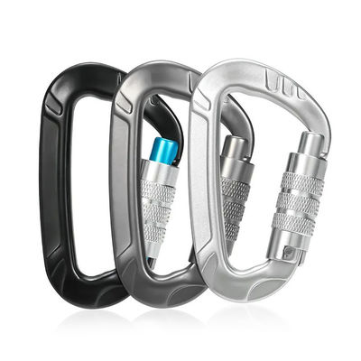 Un buen precio. 12kN de aluminio Snap Hook para hamaca de bloqueo de carabiner clip de escalada en la industria pesada en línea