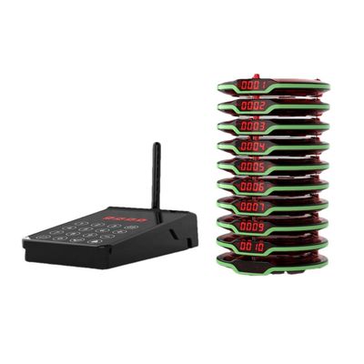 Un buen precio. Servicio de restaurantes Sistema de llamadas inalámbricas de molde privado con batería de litio de 500 mAh y color caucho negro en línea