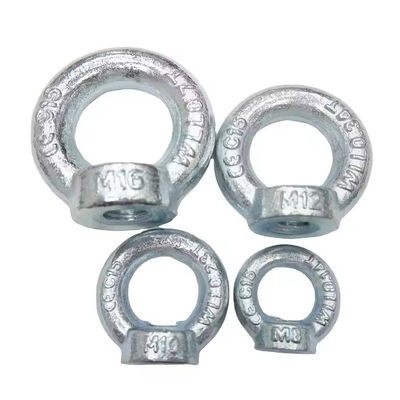 Un buen precio. Acero al carbono DIN582 Cerrojo del ojo Anillo de elevación de tuercas del ojo Cerrojo M6-M100 con acabado galvanizado en línea