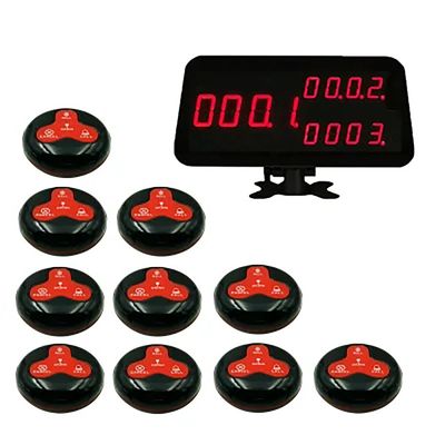 Un buen precio. Cafetería ABS Plastico Camarero Inalámbrico Llamador Buzzer para el Servicio de Cuentas Sistema de Llamadas en línea
