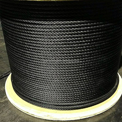 Un buen precio. Cables de acero recubiertos en polvo negro 7x7 Cables de avión galvanizados para escenarios y películas Estándar ASTM en línea