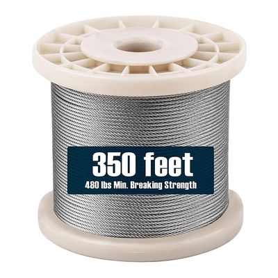 Un buen precio. Grado Grado 300 Serie AISI 304/316 7*19 Diámetro 10 mm Cuerdas de alambre de acero inoxidable brillante / recubierto para levantar en línea