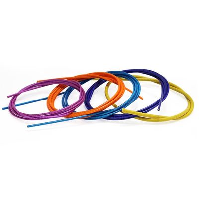 Un buen precio. 1000m/rollo Transparente de acero inoxidable revestido con PVC longitud de la cuerda de alambre 1000m/rollo 0,50MM 7x7 AISI 201/304/316 en línea