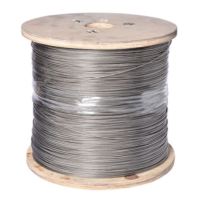 Un buen precio. Resistencia a la corrosión 0.5 mm 7x7 Cable de alambre de acero inoxidable de grado 304/316 para aplicaciones al aire libre en línea