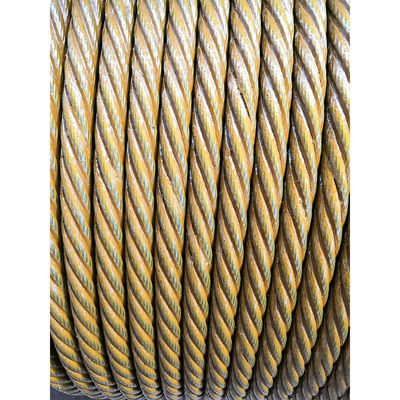 Un buen precio. Cuerdas de alambre de acero sin galvanizar recubiertas de grasa amarilla Diámetro 1 mm-16 mm para ambientes hostiles en línea
