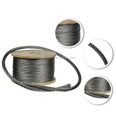 Un buen precio. Cables de acero inoxidable de 6x19 FC hechos de AISI304/304L/316/316L para diámetros de 6 mm a 40 mm y servicio de procesamiento en línea
