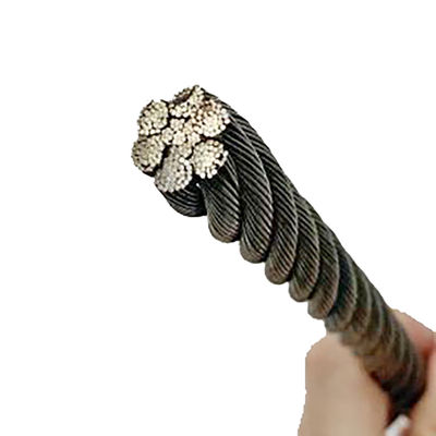 Un buen precio. Apoyo OEM 6 * 37 20 mm 1770 Mpa Acero de encabezado en frío Cable de acero sin galvanizar cuerda de alambre para levantar carretilla elevadora en línea