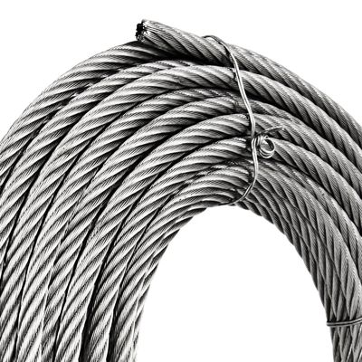 Un buen precio. Largo personalizado 7x19 1/16 pulgadas AISI304 Cables de cable de acero inoxidable de grado marino con tolerancia duradera en línea