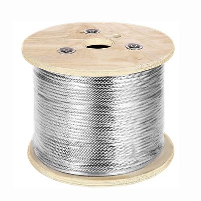 Un buen precio. Cable de acero inoxidable de 500 pies T304 cuerda de alambre enllazada 3/16 pulgadas 7x19 bobina de cable de avión para aplicaciones industriales en línea