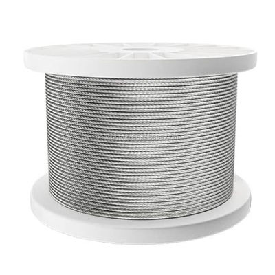 Un buen precio. 1000 m/carrete longitud 6x37 FC Cable Inox de propósito general Cable de acero GB y EN 12385-4 Cable de acero inoxidable estándar en línea