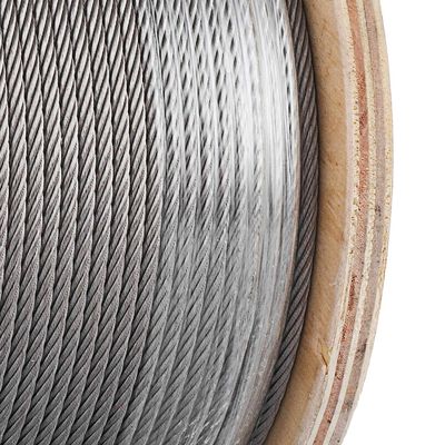 Un buen precio. 100m/328ft longitud 7x7 núcleo de pie no recubierto de calidad cartón de acero 1/16 cuerda de alambre 304 cable de alambre de acero inoxidable para aeronaves en línea