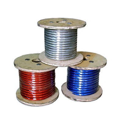 Un buen precio. El cable de acero inoxidable revestido con PVC/PP/PE/PA 6X7 FC/6X7 IWS 1/32' 3/64' 1/16' 3/32' 1/8' 5/32' 3/16' 1/4' 5/16 en línea