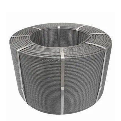 Un buen precio. 15.24mm PC Acero de alambre de hebra para el hormigón pretenso Tolerancia ± 1% y peso de la bobina 1,8-2,1mts en línea