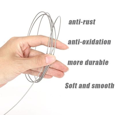 Un buen precio. Acero inoxidable 3/32 pulgadas acero galvanizado cuerda de alambre de avión cable 7x7 Construcción en línea