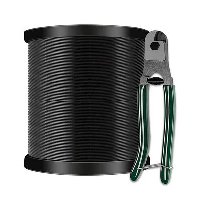 Un buen precio. Cables de acero de construcción de 7x7 hebras con cortador de acero inoxidable 304 de acero inoxidable negro revestido de vinilo en línea