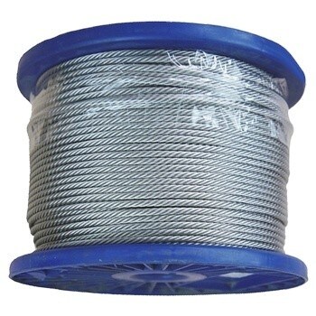 Un buen precio. Cable de avión galvanizado de 1000 pies de largo, construcción 6x19+IWRC, certificado ISO9001/ISO14001 en línea