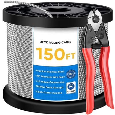 Un buen precio. Cable de cubierta o escalera de bricolaje 1/8 