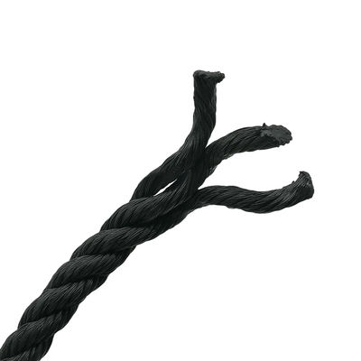 Un buen precio. Cuerdas de polietileno de color negro de 3 hebras de grado de acero PE para otros servicios de procesamiento dentro de los 18 mm en línea