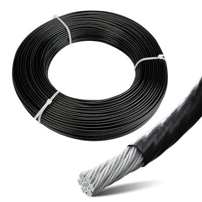 Un buen precio. OEM PVC de nylon plástico recubierto de color SS de acero inoxidable recubrimiento de metal de carbono de cable de PP perros amarre cuerda de alambre redondo marina en línea