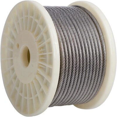 Un buen precio. Cable de alambre de acero inoxidable 7x19 SUS 304/316 pulido para uso naval y de construcción en línea