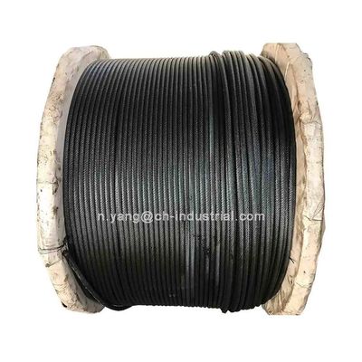 Un buen precio. Cable de acero recubierto en polvo negro para escenarios y películas 7x7 cable de cable de cable de avión en línea