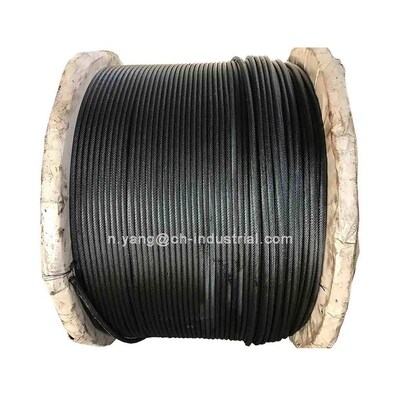Un buen precio. Estándar ASTM 7x7 en polvo negro revestido de cable de cable de alambre galvanizado para aviones para escenarios y películas en línea