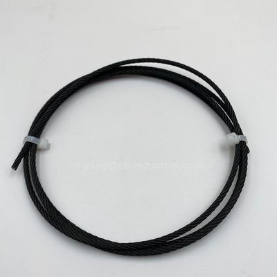 Un buen precio. Cables de acero de encabezado en frío con recubrimiento en polvo negro 7x7 1x19 SS316 Cables de acero cuerdas de acero negro de óxido de acero inoxidable en línea